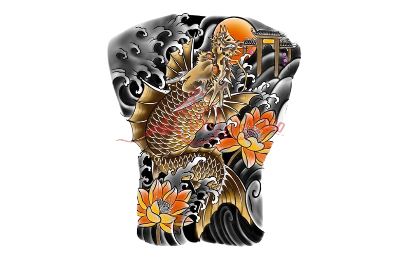 Hình Xăm Cá Chép Hóa Rồng