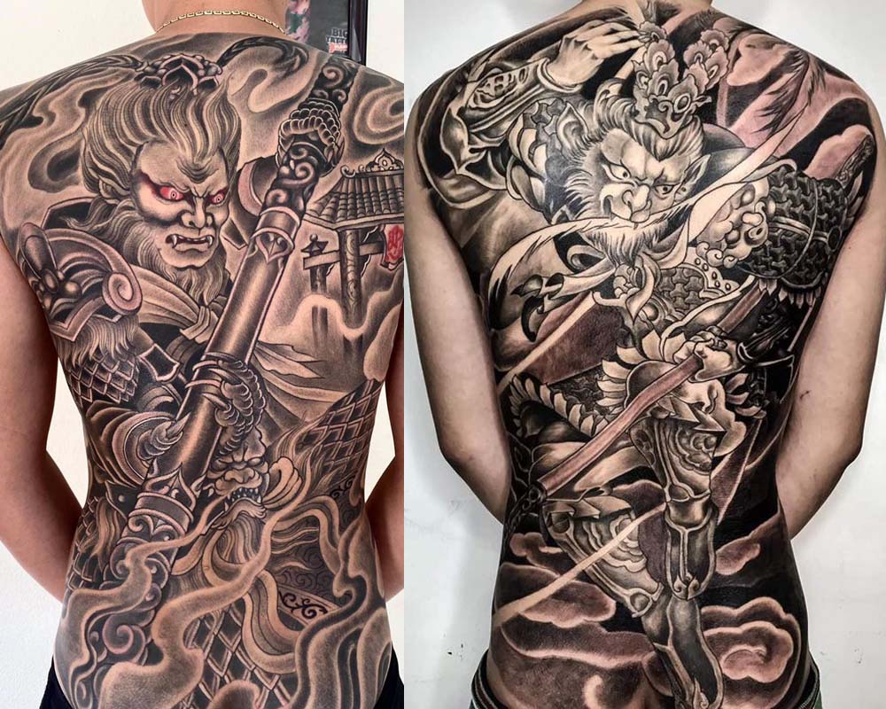 Hình xăm ngộ không full lưng đẹp, độc đáo, nghệ thuật tattoo l