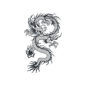 Hình xăm rồng Châu Á đẹp - Bộ sưu tập tattoo rồng