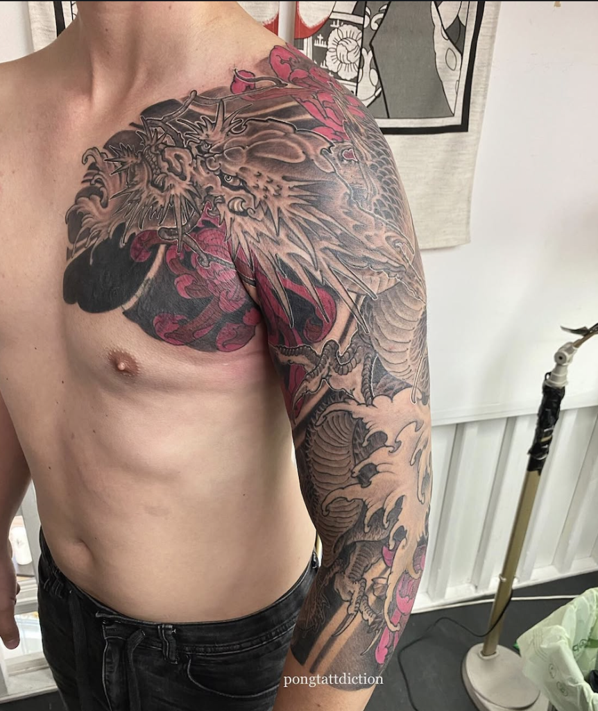 Hình xăm rồng Châu Á đẹp - Bộ sưu tập tattoo rồng