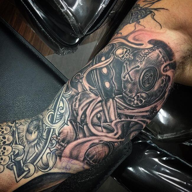 Hình xăm bắp tay đẹp - Tattoo bicep nam tính