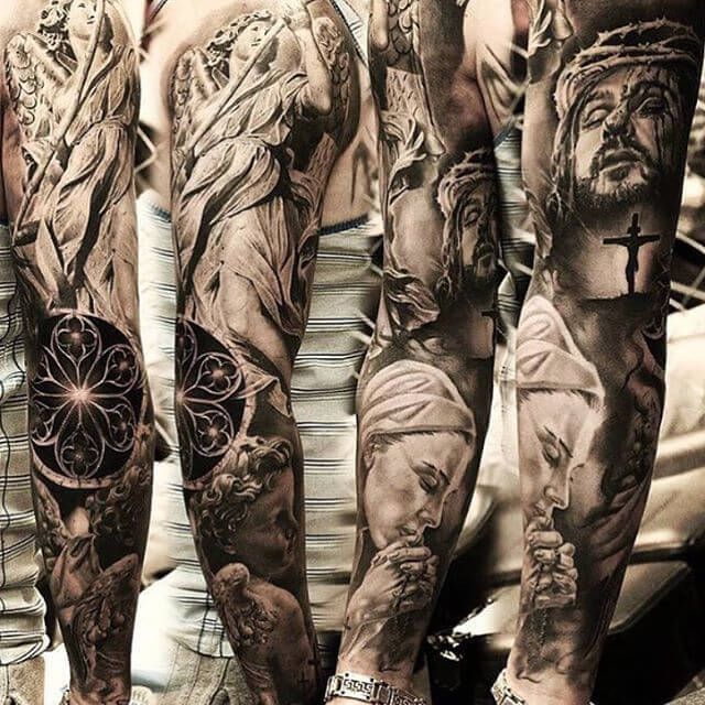 Hình xăm full tay sleeve tattoo - Tattoo sleeve đẹp