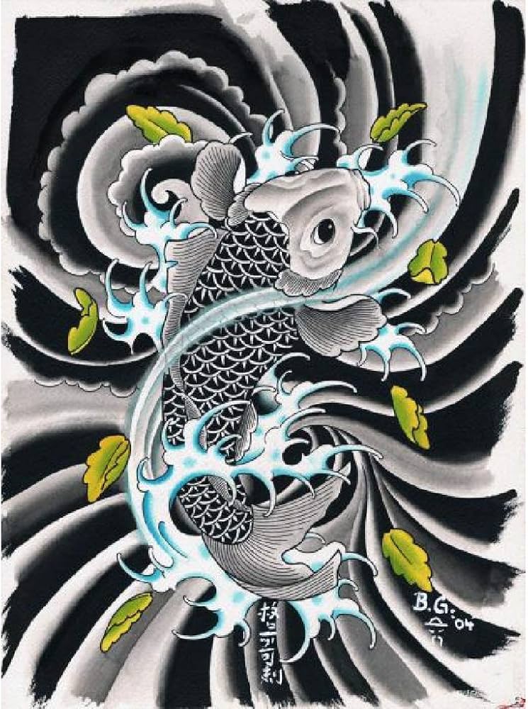 Hình xăm cá chép Koi - Ý nghĩa hình xăm cá chép